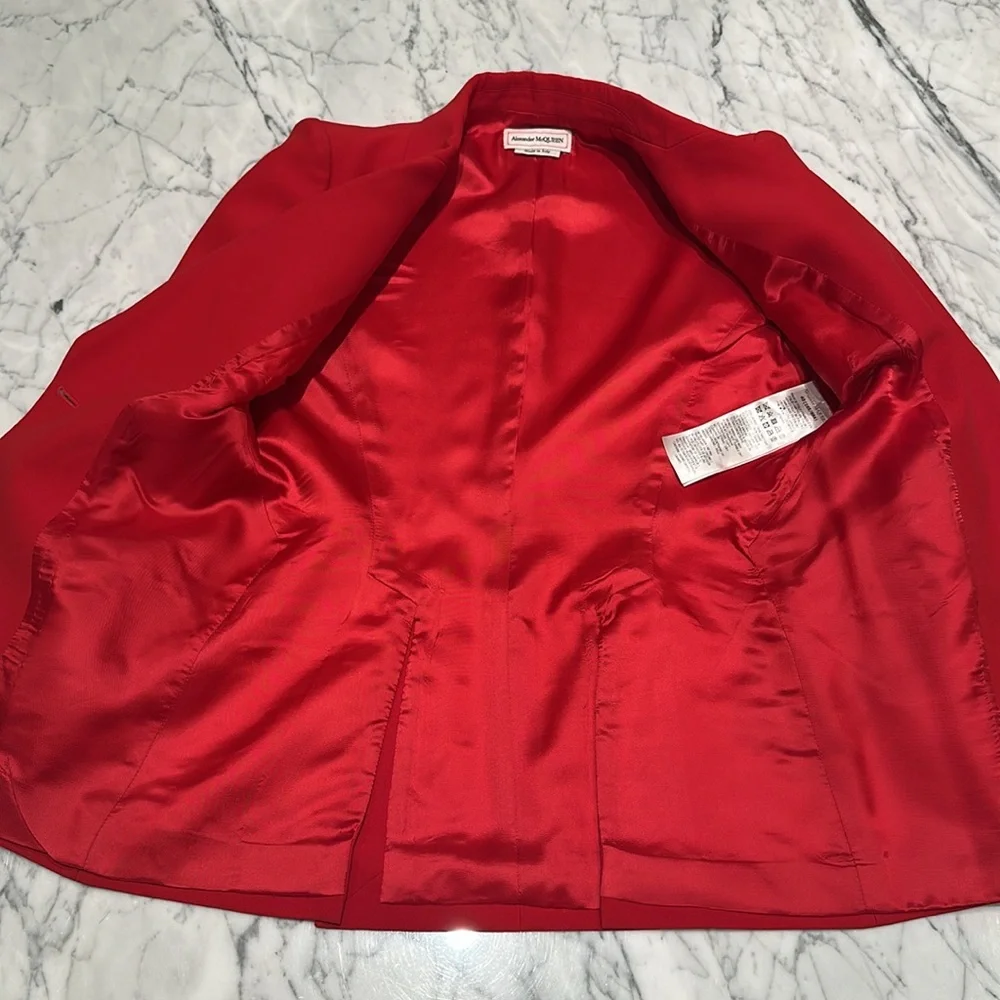 McQueen Alexander McQueen Leaf Crepe Jacket